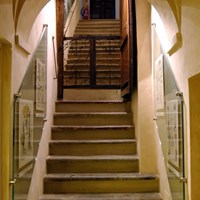 The entrance and the stairwell