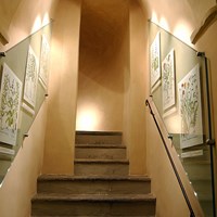 The entrance and the stairwell