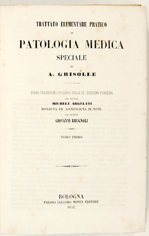 Trattato elementare pratico di patologia medica speciale di A. Grisolle