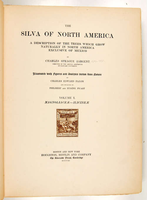 The silva of North America. A description of the trees which grow naturally in North America exclusive of Mexico (...).