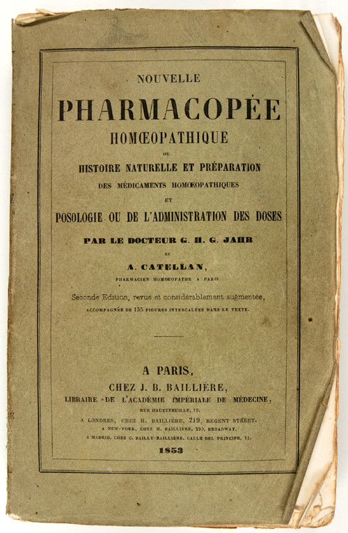 Nouvelle pharmacopée homeopathique, ou histoire naturelle et préparations des médicaments homeopathiques (...).